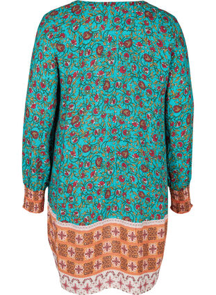 Hemdbluse aus Viskose mit Print und V-Ausschnitt, Indian Paisley AOP, Packshot image number 1