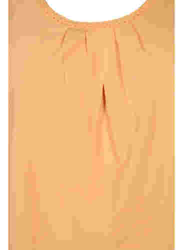 Baumwolltop mit Rundhalsausschnitt und Spitzensaum, Apricot Nectar, Packshot image number 2