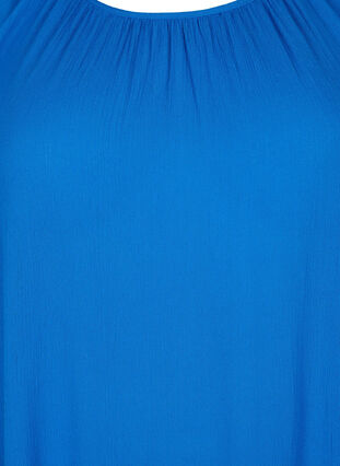 Viskosekleid mit kurzen Ärmeln, Victoria blue, Packshot image number 2