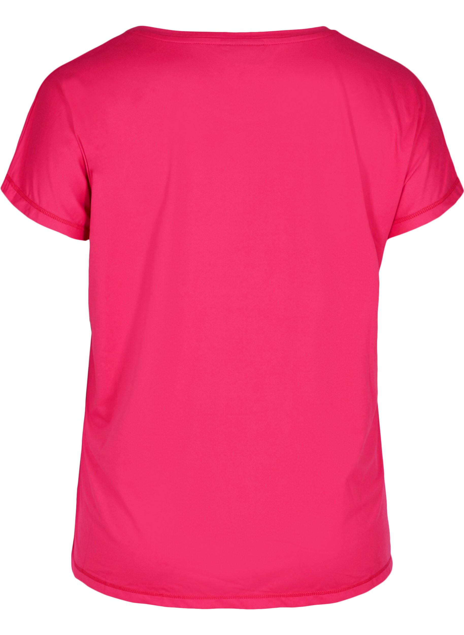 Zizzi Einfarbiges Trainings-T-Shirt, Pink, Packshot image number 1