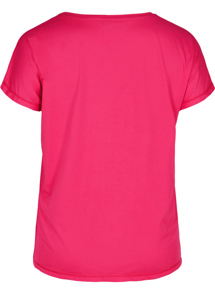 Einfarbiges Trainings-T-Shirt, Pink, Packshot image number 1