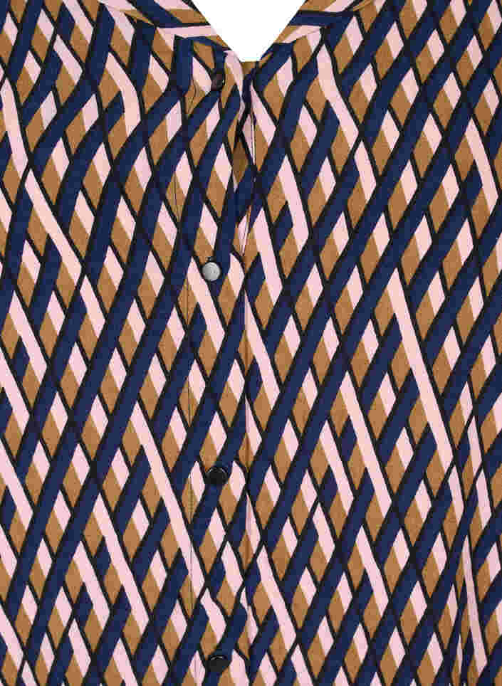 Bedruckte Hemdbluse aus 100% Viskose, Graphic AOP, Packshot image number 2