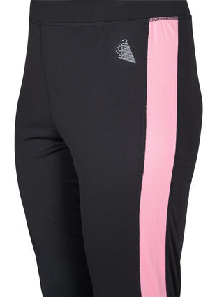 Skiunterhosen mit Kontraststreifen, Black w. Sea Pink, Packshot image number 2