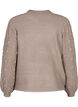 Gestrickter Pullover mit Muster und Perlen, Desert Taupe Mel., Packshot image number 1