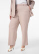Taillierte Hose mit hoher Taille und gerader Passform, Beige, Model image number 2