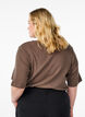 Bluse aus geripptem Jersey mit kurzen &Auml;rmeln, Braun, Model image number 2