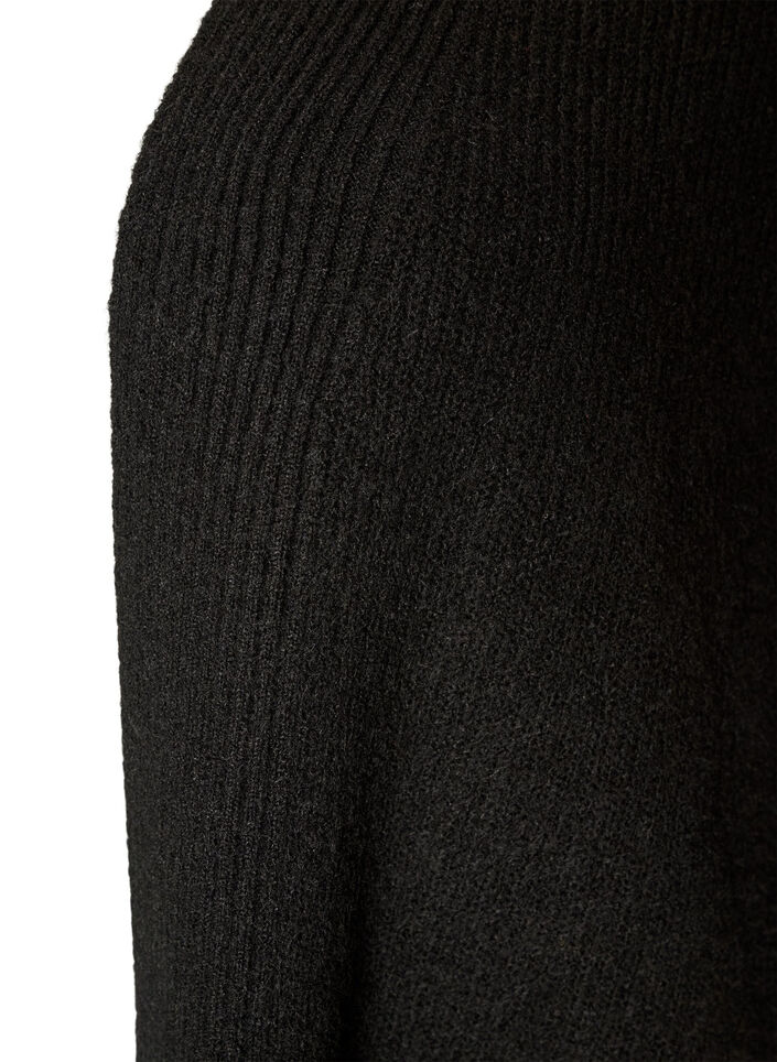Strickjacke mit offener Front und weiten &Auml;rmeln, Schwarz, Packshot image number 2