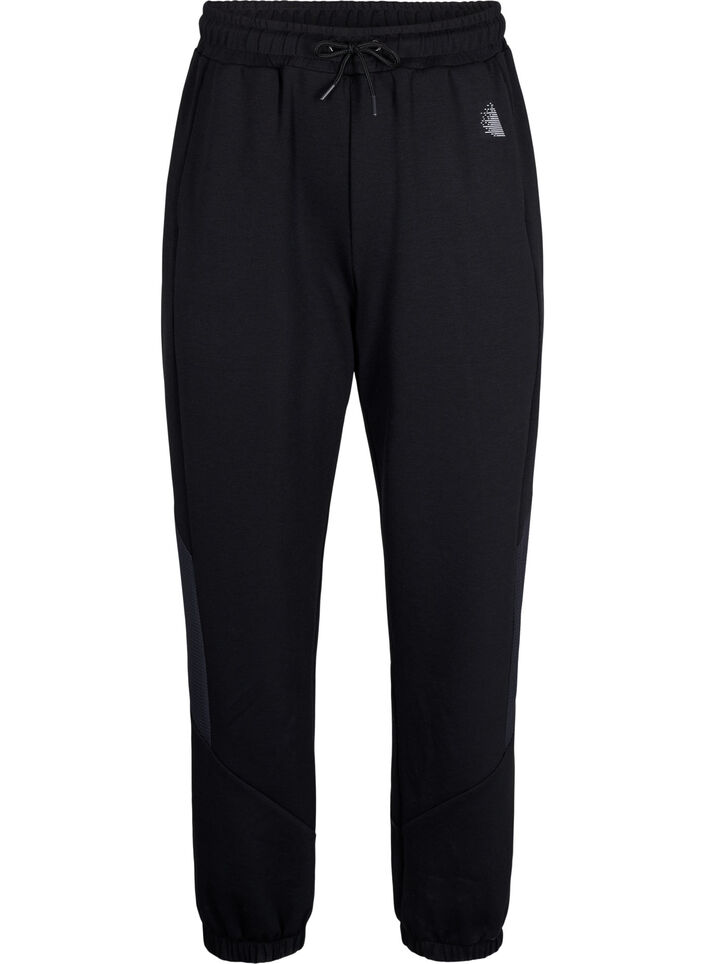 Sweatpants mit Strukturdetails, Black, Packshot image number 0