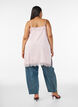 Langes Top aus Satin mit Spitzen, Rot, Model image number 2
