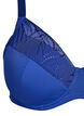 BH mit gepolsterten Cups und besticktem Mesh, Blau, Packshot image number 2