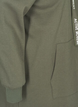 Langes Sweatshirt mit Kapuze, Ivy green, Packshot image number 3