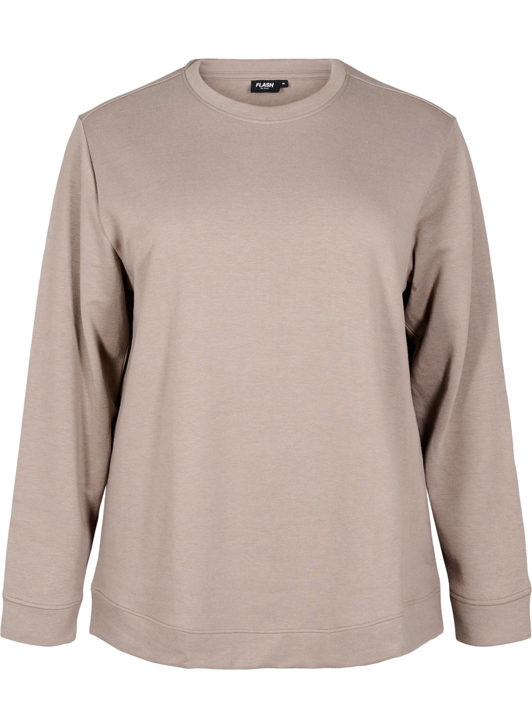 Zizzi FLASH - Sweatshirt mit Rundhalsausschnitt, Beige, Packshot image number 0
