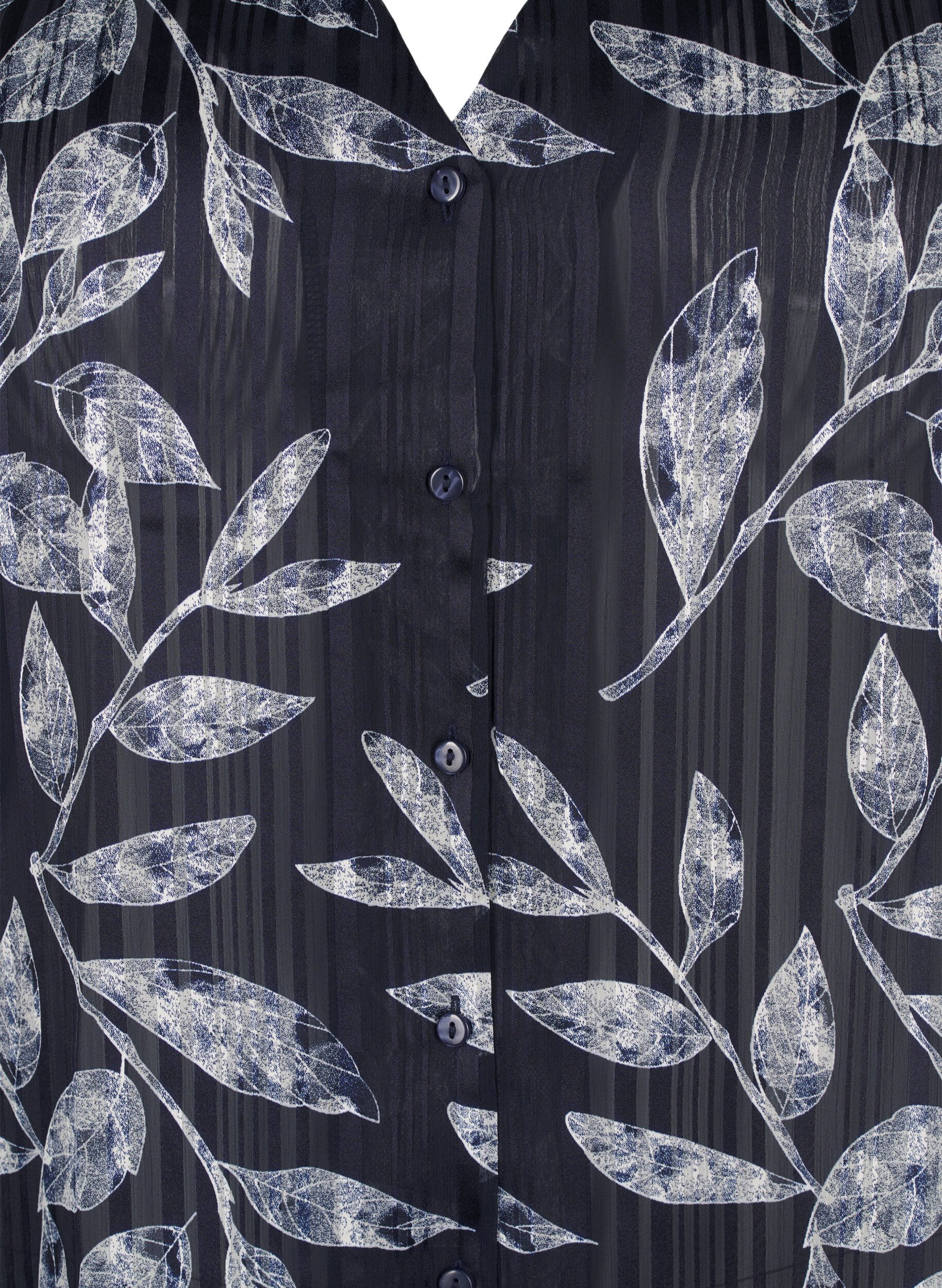 Zizzi Langarmshirt mit Kn&ouml;pfen, Blau, Packshot image number 2