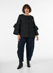 Boucl&eacute;-Jacke mit R&uuml;schendetails, Schwarz, Model image number 1