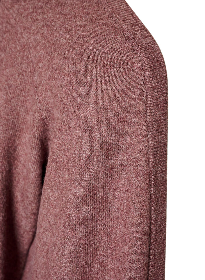 Strickjacke mit Rippenstrick und Taschen, Rot, Packshot image number 2