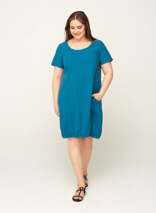 Kleid mit Taschen, Blue Coral, Model image number 2
