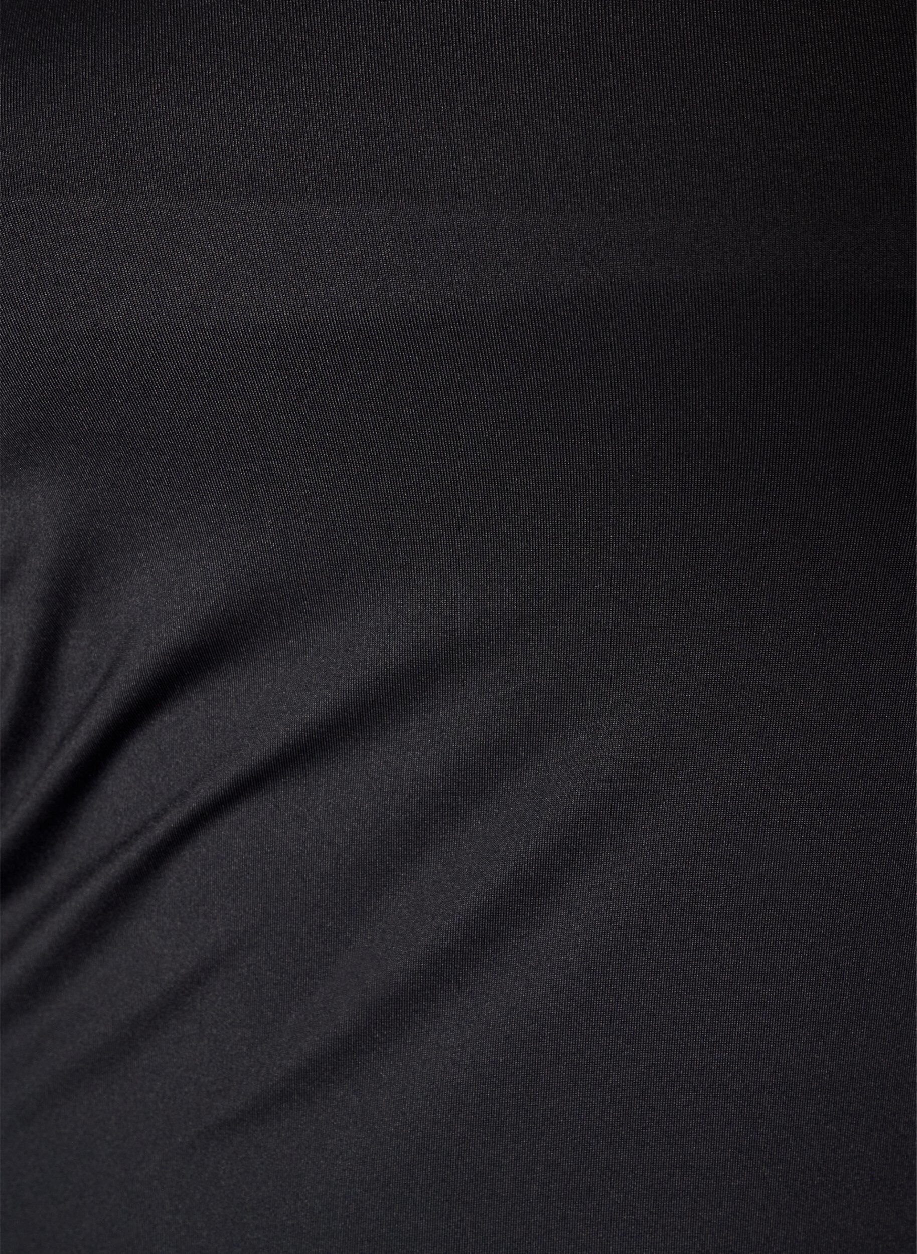 ZizziFigurbetontes Basic-Top aus glattem Stoff, Schwarz, Packshot image number 2