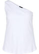 One-Shoulder Top aus Baumwolle, Bright White, Packshot image number 0