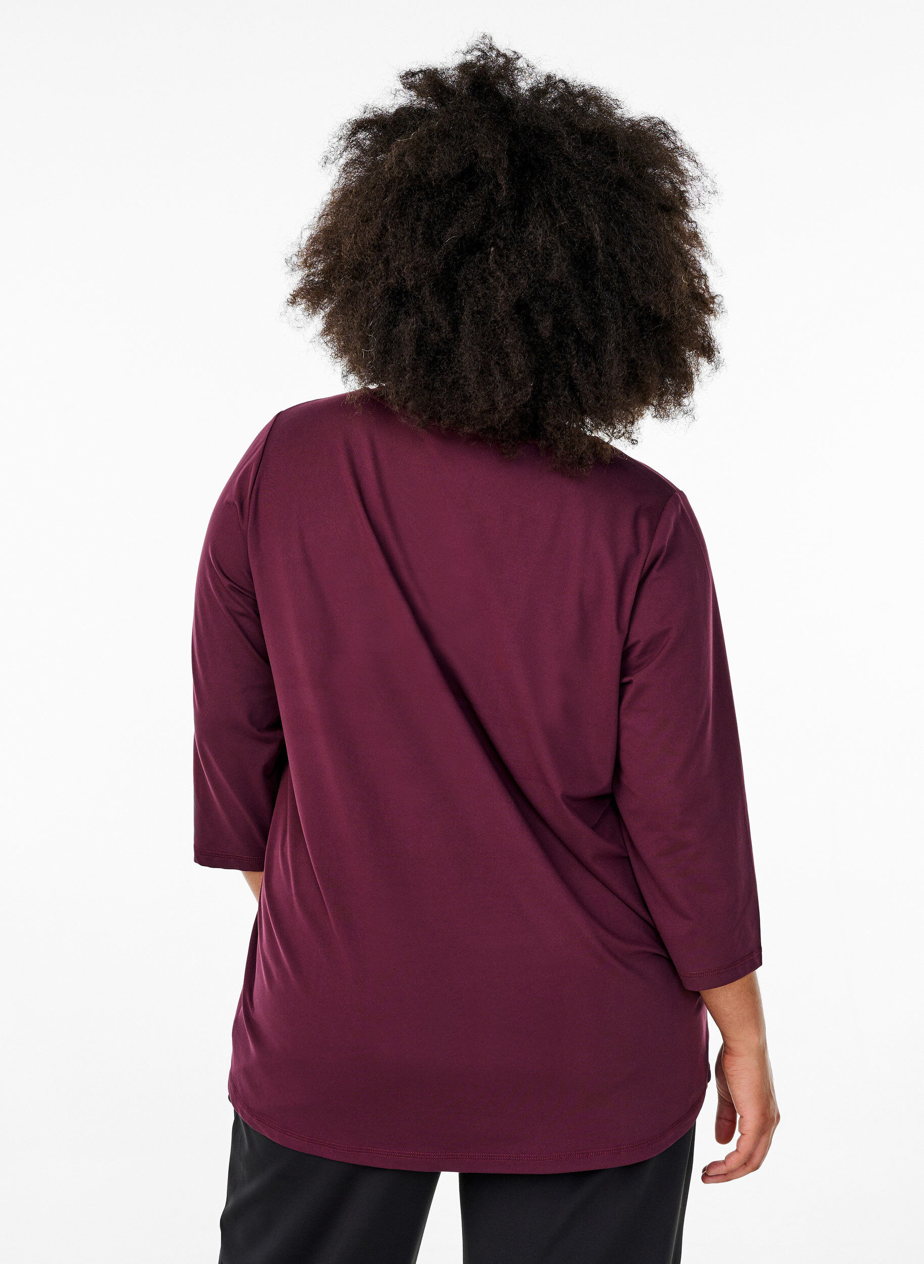 ZizziTrainingsshirt mit 3/4-&Auml;rmeln, Rot, Model image number 2