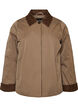 Leicht wattierte Jacke mit Cordkragen, Braun, Packshot image number 0