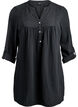 Tunika aus Baumwollmusselin mit Broderie Anglaise, Schwarz, Packshot image number 0