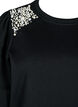 Sweatshirt mit Perlendetails, Black, Packshot image number 2