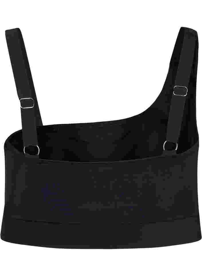 One-Shoulder Bikinitop, Black, Packshot image number 1