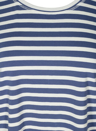 Gestreiftes T-Shirt aus Baumwolle, Twilight Blue Stripe, Packshot image number 2