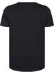 Baumwoll-T-Shirt mit Strasssteinen, Black, Packshot image number 1