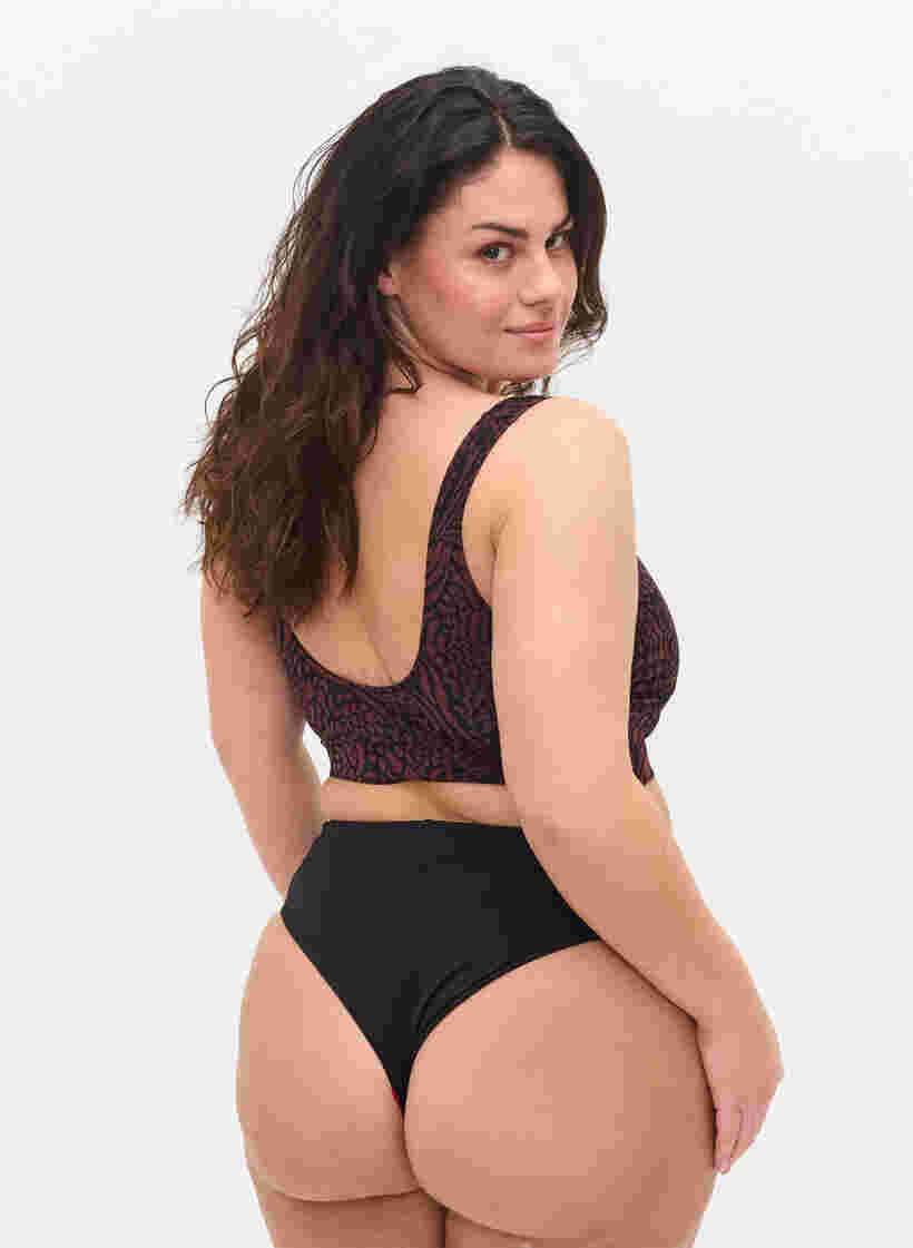 Bikinislip mit regulärer Taillenhöhe, Black, Model image number 1