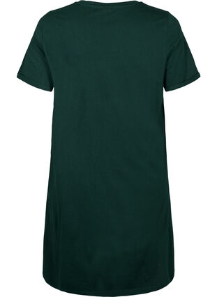Kurzärmeliges Nachthemd aus Bio-Baumwolle , Scarab W. Coffee, Packshot image number 1