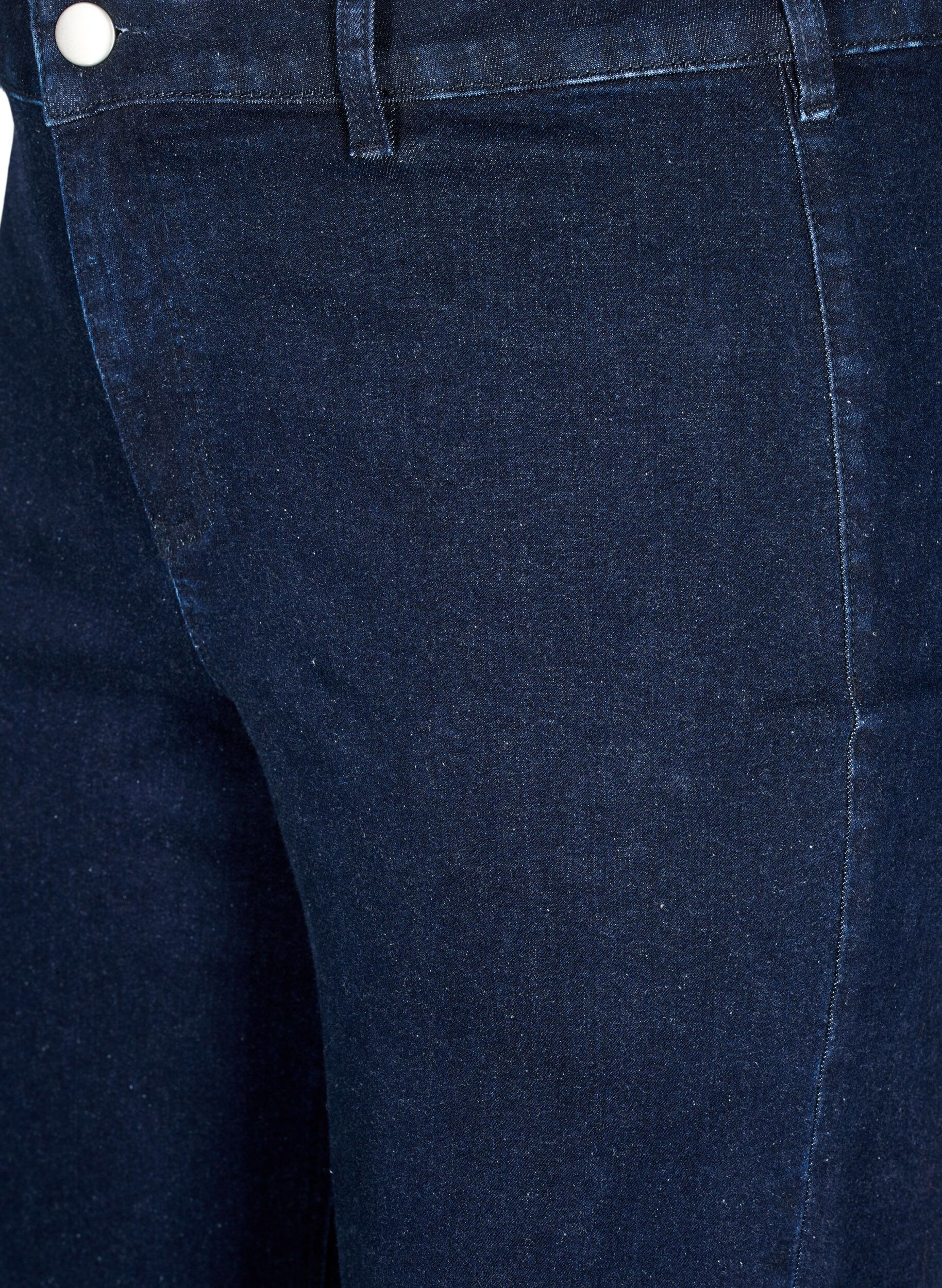 Zizzi Jeans mit hoher Taille und weitem Bein, Blau, Packshot image number 2