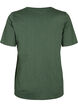 Kurz&auml;rmeliges Basic T-Shirt mit V-Ausschnitt, Gr&uuml;n, Packshot image number 1
