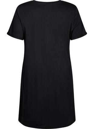 Kurzärmeliges Nachthemd aus Bio-Baumwolle , Black W. Don't, Packshot image number 1