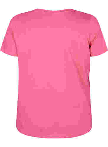 Nachtwäsche Shirt aus Baumwolle mit Print, Hot Pink w. Be, Packshot image number 1