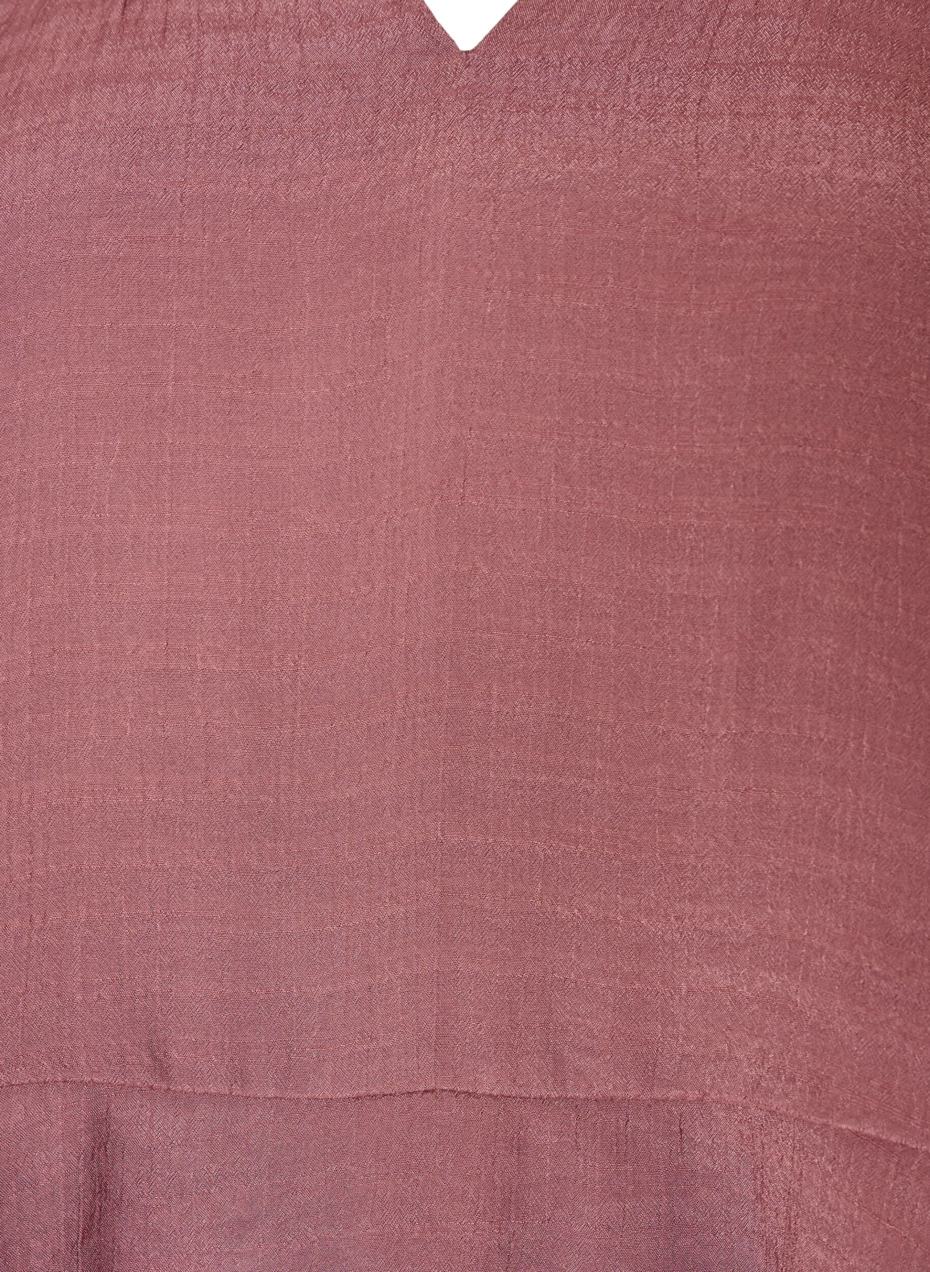 ZizziBluse mit 3/4-&Auml;rmeln und R&uuml;schendetails, Rot, Packshot image number 2