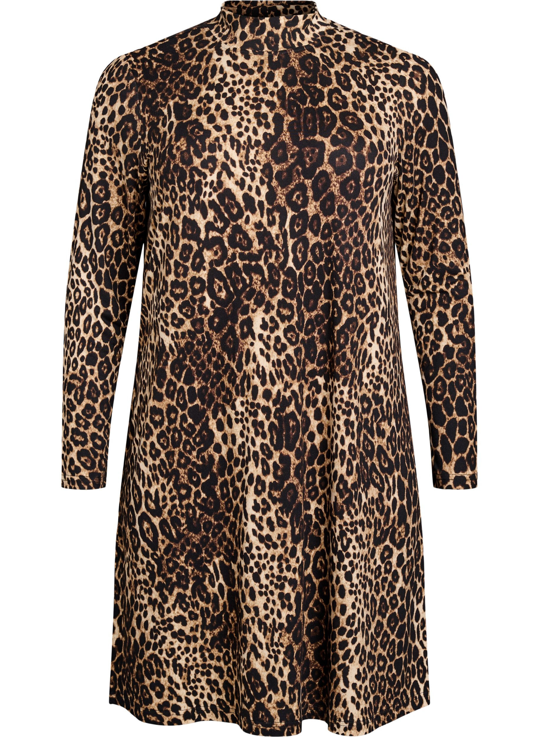 FLASH &ndash; Lang&auml;rmeliges Kleid mit Rollkragen