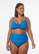 Bikini-Unterteil mit hoher Taille, Blau, Model image number 0