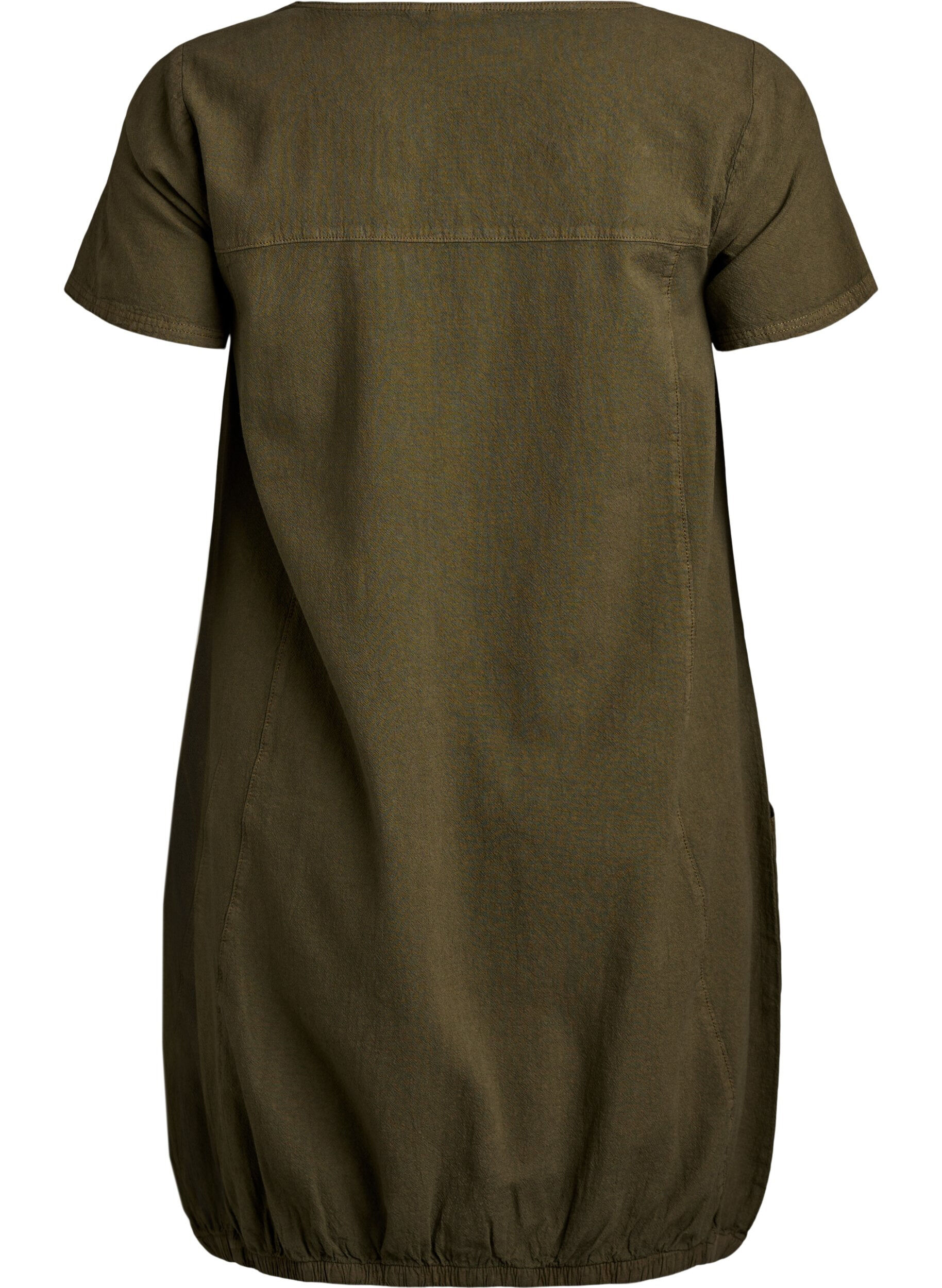 ZizziKurzarm Kleid aus Baumwolle, Gr&uuml;n, Packshot image number 1