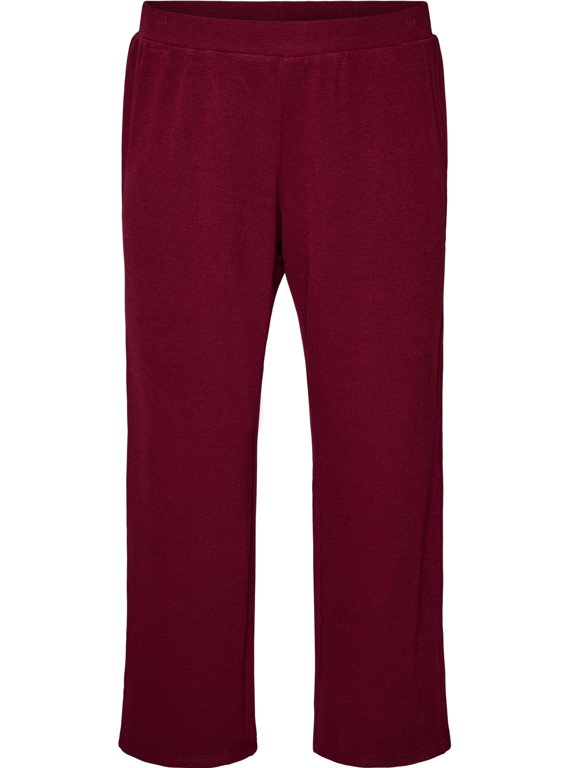 Lockere Hose mit Struktur und hoher Taille