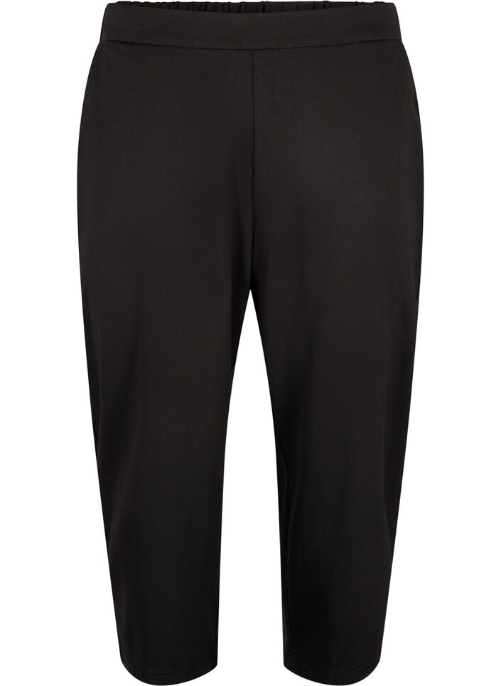 Maddison, lockere Caprihosen mit Taschen, Schwarz, Packshot image number 0