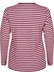 Gestreifte Bluse mit langen &Auml;rmeln, Pink, Packshot image number 1