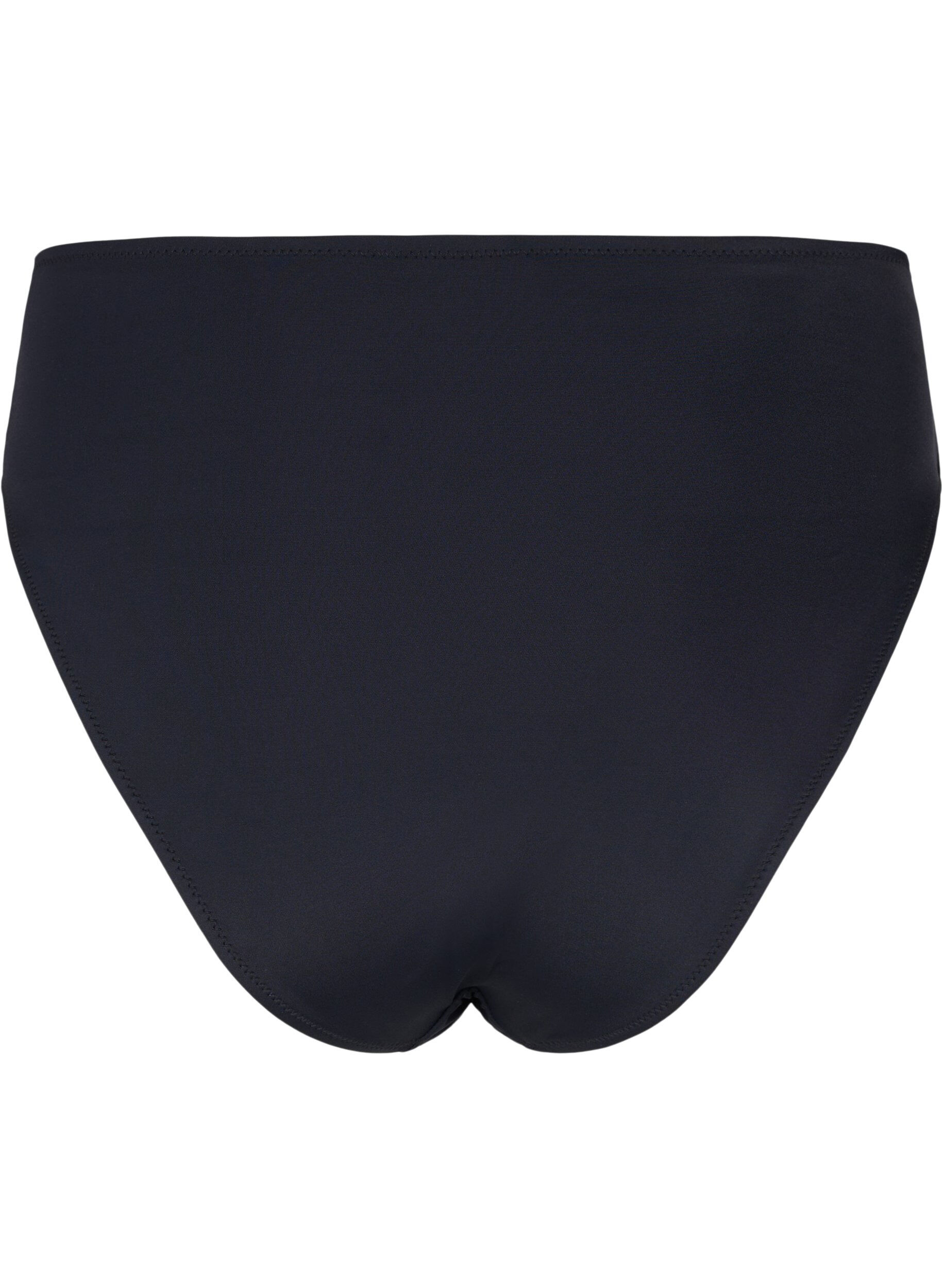 Zizzi Hochtaillierte Bikinihose, Black, Packshot image number 1