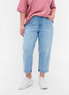 Hochgekrempelte 7/8-Jeans mit hoher Taille, Blau, Model image number 2