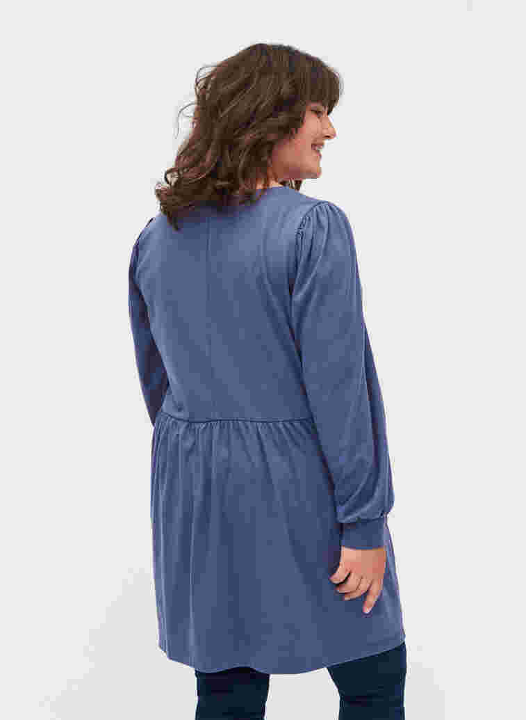 Schwangerschaftstunika mit Puffärmeln, Nightshadow Blue, Model image number 1