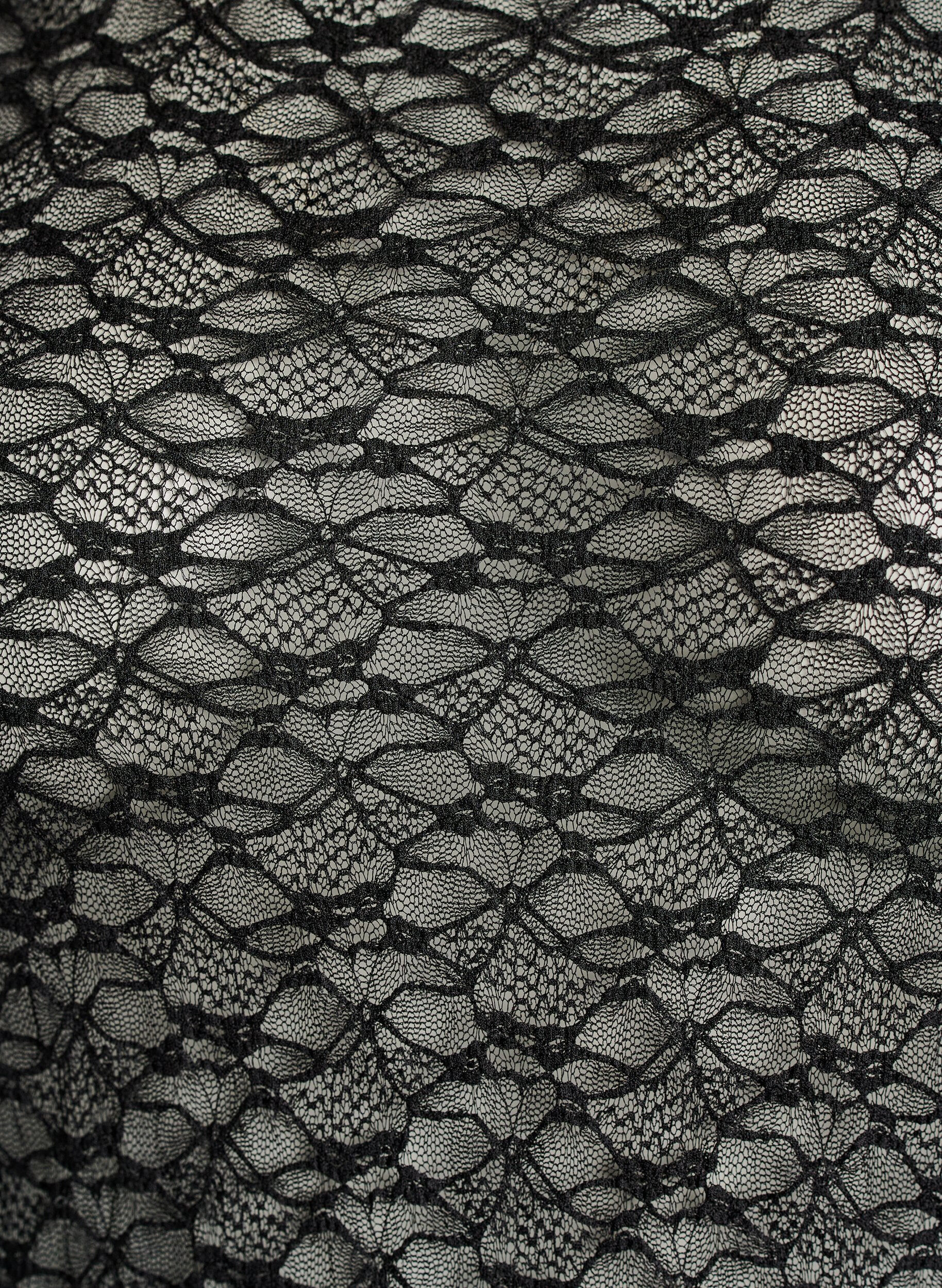 ZizziTransparente Bluse aus Spitze mit langen &Auml;rmeln, Schwarz, Packshot image number 2