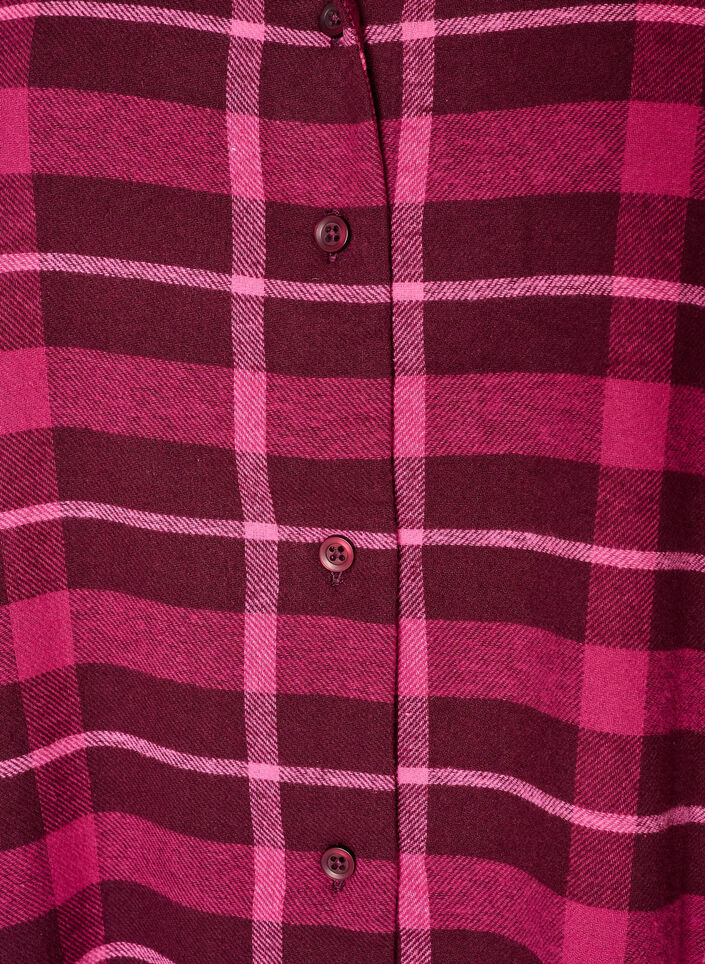 Kariertes Pyjamahemd aus Baumwolle mit langen &Auml;rmeln, Rot, Packshot image number 2
