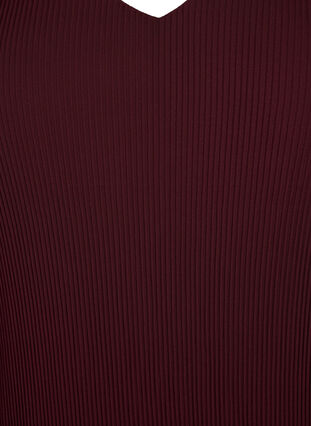 Langärmlige Plissee-Bluse mit V-Ausschnitt, Fudge, Packshot image number 2