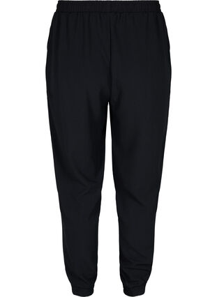 Hosen mit Taschen und elastischem Bündchen, Black, Packshot image number 1