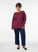 Bluse aus Jersey mit welliger Struktur, Rot, Model image number 1